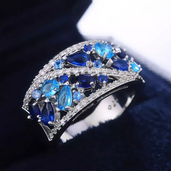 Blue Eternity Ring - Picture 6 of 8